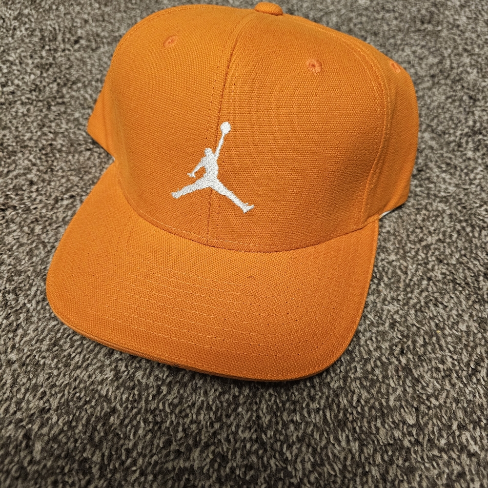 Jordan Orange Cap with White Logo